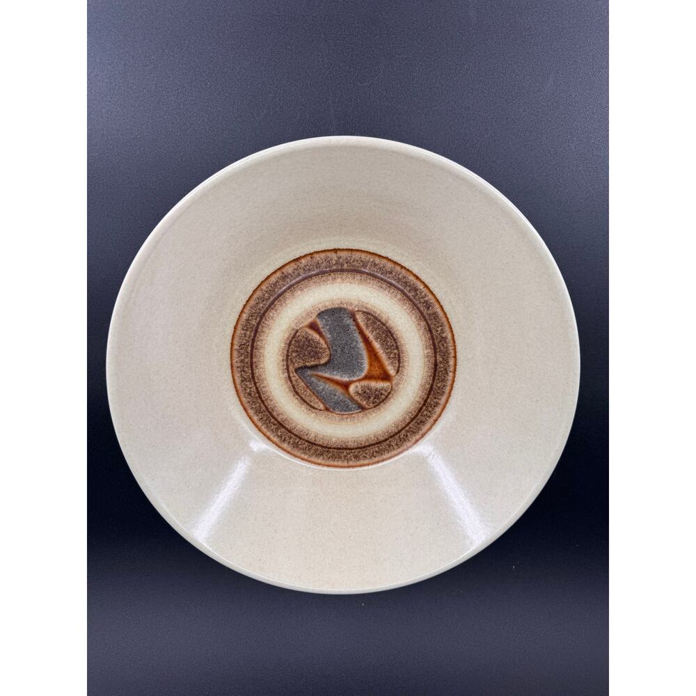 Crown Lynn Earthstone Bowl New Zealand Pottery, 9” Stoneware Pasta Bowl,